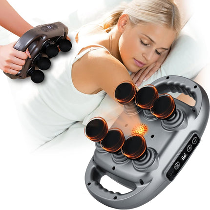 6 Head Massage Gun Deep Tissue 9 Modes Full Body Muscle Relief Tool