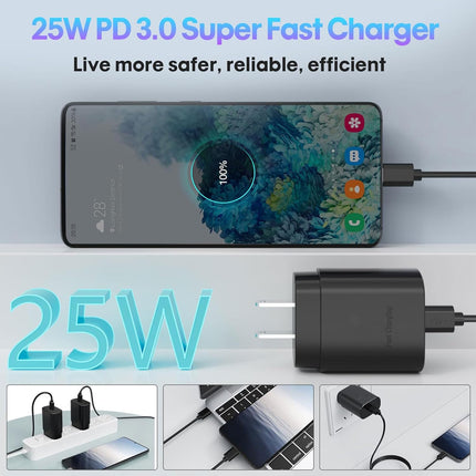 2-Pack Fast Type C Charger, 4FT USB C Cable, Compatible with S24U, iPhone 16/15