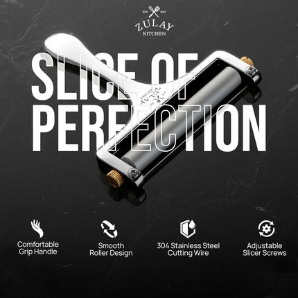 Stainless Steel Cheese Slicer Wire Cutter Adjustable Handheld Cheese Knife