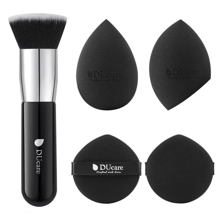 Makeup Sponges & Foundation Brush Set, Blending Puffs for Liquid BB Cream & Powder