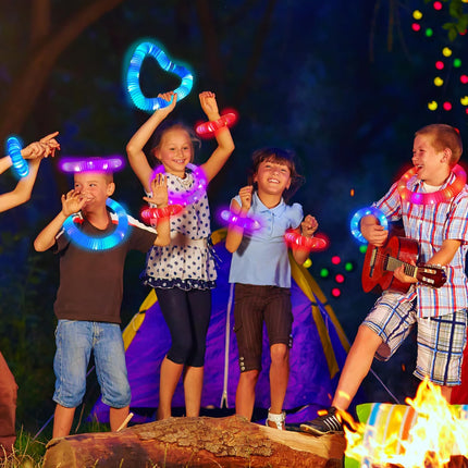 Christmas Glow Glasses & LED Pop Tubes – 6PCS Light-Up Party Favors for Kids