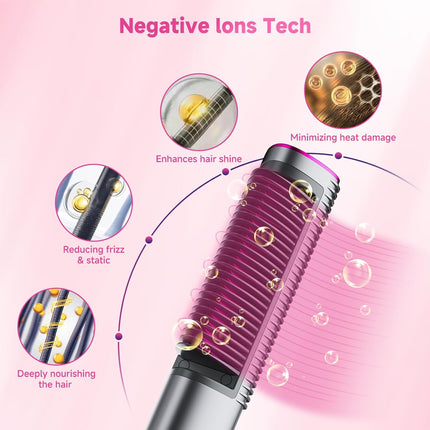 Portable Hair Straightener Comb 30S Fast Heat Dual Voltage Travel Tool