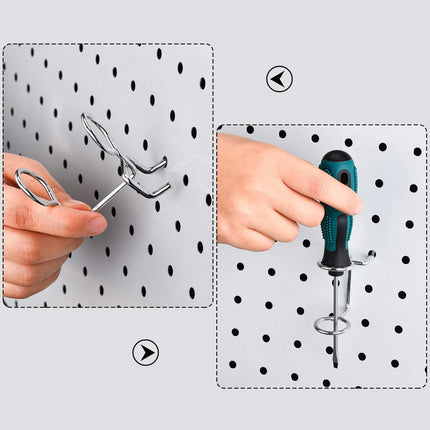 12PCS Screwdriver & Tool Organizer – Pegboard Racks for Garage, Workbench & Kitchen