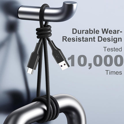 4-Pack 3.1FT 60W Braided USB-C & USB-A Fast Charging Cables for iPhone & Devices