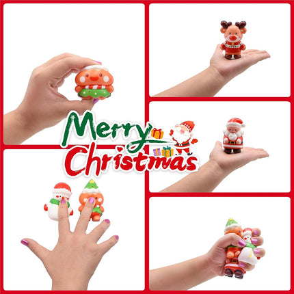 6 Pack Christmas Squishy Toys – Slow Rising Squeeze Toys for Kids