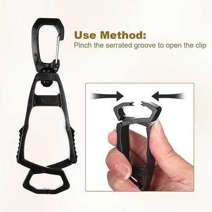 4 PCS Glove Holder Clips Heavy Duty Work Gloves Grabber Belt Clip Holder