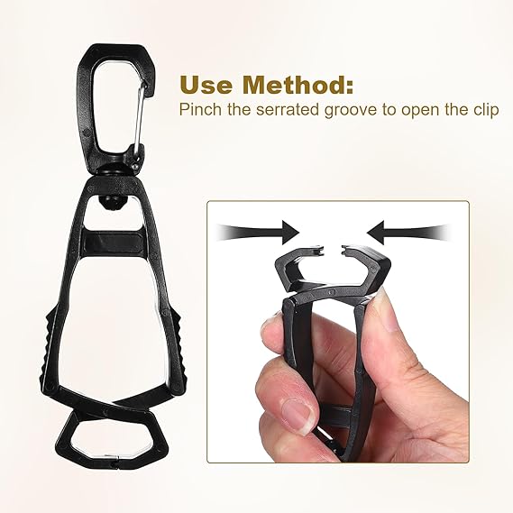 4 PCS Glove Holder Clips Heavy Duty Work Gloves Grabber Belt Clip Holder