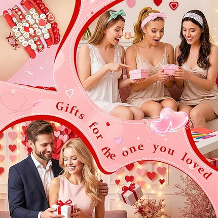 7 Pcs Valentine’s Day, Halloween & Christmas Bracelets: Stackable Friendship Jewelry