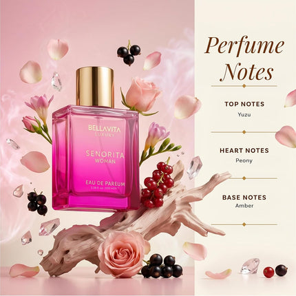 BellaVita Luxury Senorita Woman Eau de Parfum 100ml Fruity Floral Perfume for Women