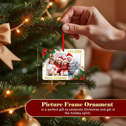 2025 Personalized Picture Frame Christmas Ornaments – Custom Family Photo Gift