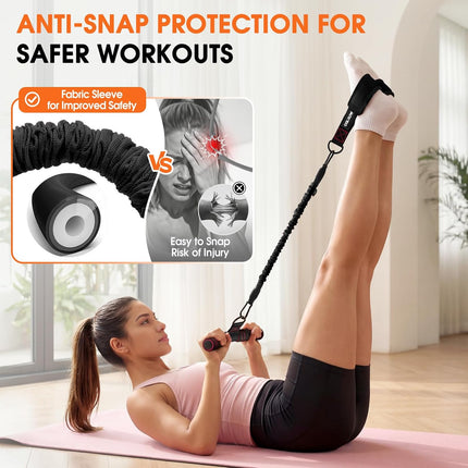 Multifunction Pedal Resistance Bands with Handles Adjustable Full Body Home Workout