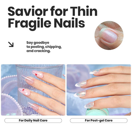6-Color Glitter Nail Polish Set, Pastel Pearl Quick-Dry Lacquer for Nail Art