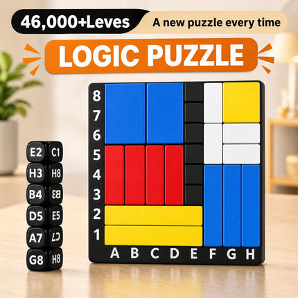 Logic Puzzle Dice Game Race to Fill Grid Brain Teaser 2 Player Ages 8+