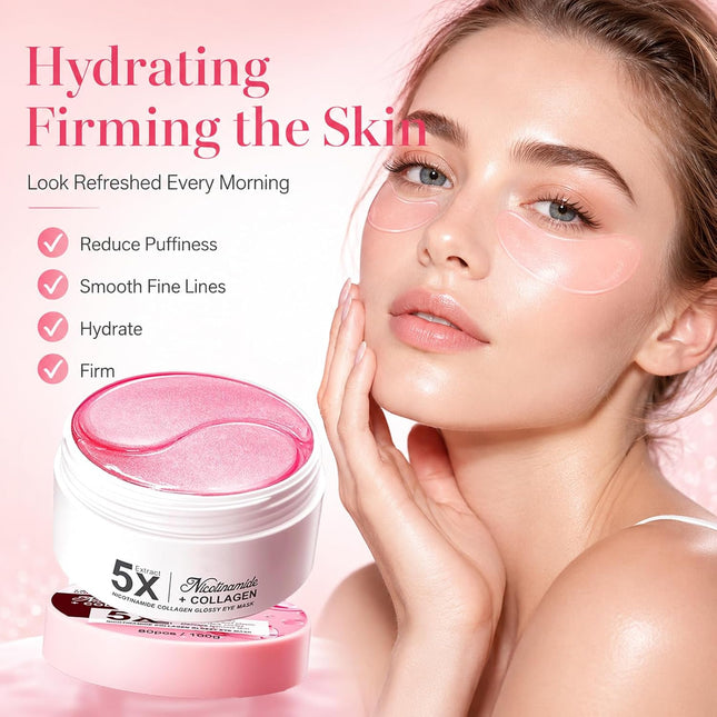 80PCS Collagen Under Eye Patches with Niacinamide, Eye Masks for Dark Circles & Puffiness