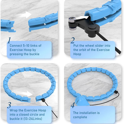 Weighted Hula Hoop for Adults: 47-Inch Fitness Hoop for Weight Loss & Beginners