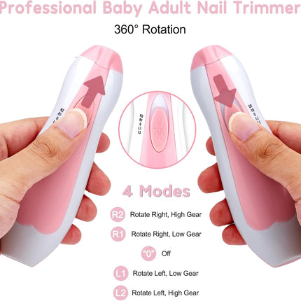 Baby Nail Trimmer with Light – Safe Electric Clippers for Newborn & Toddler