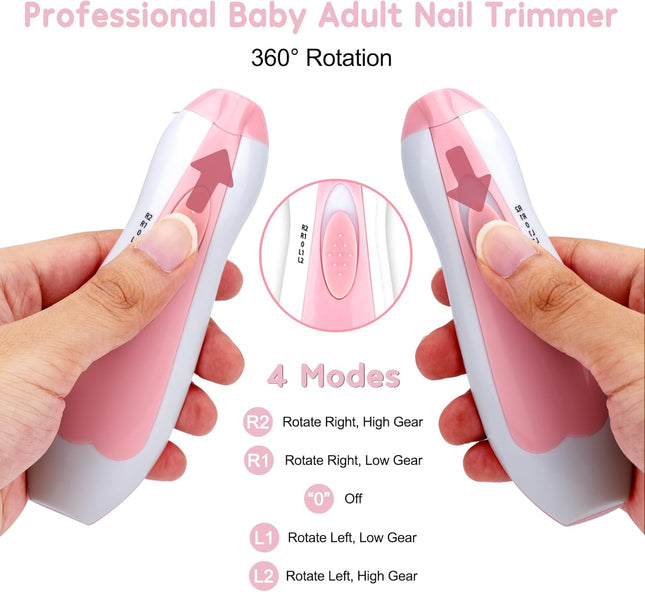 Baby Nail Trimmer with Light – Safe Electric Clippers for Newborn & Toddler