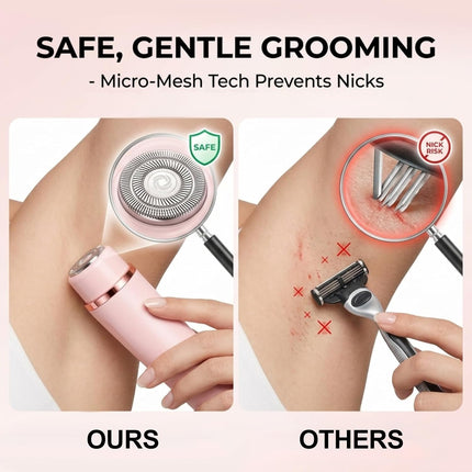 2-in-1 Bikini Trimmer Women Dual Head Electric Razor IPX7 Waterproof Shaver