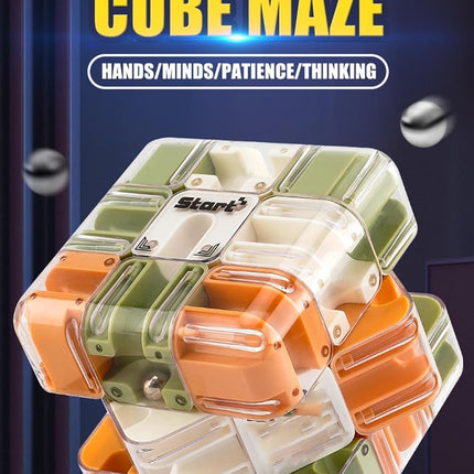 Large 3D Maze Puzzle Cube, Brain Training & Educational Toy for Teens & Adults