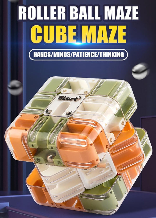 Large 3D Maze Puzzle Cube, Brain Training & Educational Toy for Teens & Adults