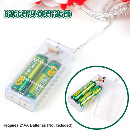 Christmas Snowman String Lights – 10 LEDs Plush 5.4ft Battery Powered