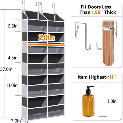 5 Tier Door Hanging Organizer 20 Pocket Storage for Bedroom Nursery Closet