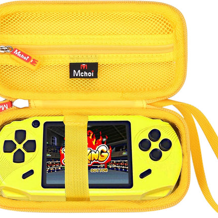 Yellow Hard Case for Beijue/TaddToy 16-Bit Handheld Game – Case Only