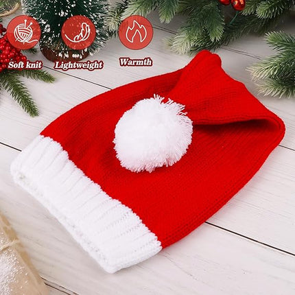 Santa Hat Christmas Knitted Hat – Festive Xmas Party Hat for Men & Women