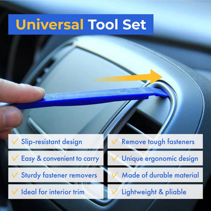 5-Piece Auto Trim Removal Tool Kit, Nylon Pry Tools for Car Dash & Door Panels