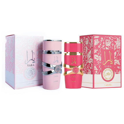 Lattafa Yara and Yara Candy Perfume Gift Set for Women 2 x 100ml Eau de Parfum