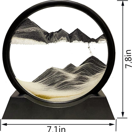 Moving Sand Art Picture – 3D Deep Sea Liquid Motion Desk Decor 7"