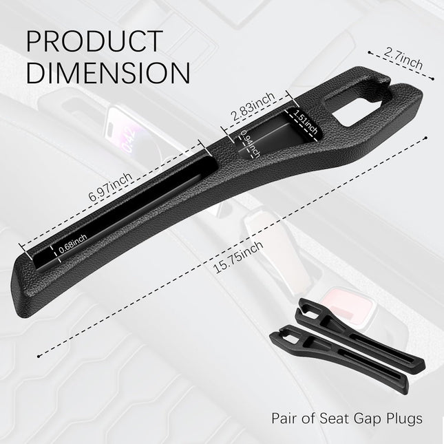 2PCS Car Seat Gap Filler Organizer – 2-in-1 Multifunctional Storage for Phones & Keys
