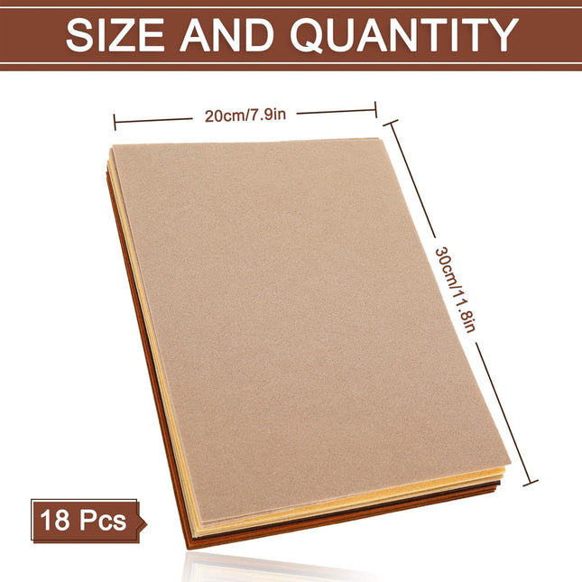 18PCS Assorted Felt Sheets – 6 Colors (7.9x11.8") for Autumn & Thanksgiving Craft Projects