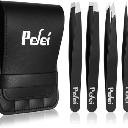 Professional Tweezers Set – Stainless Steel for Eyebrows & Hair Removal