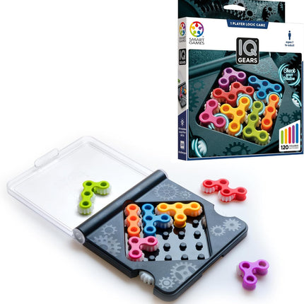 IQ Gears Portable Brain Teaser Game for Kids & Adults Travel Fun