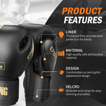 Boxing Gloves for Men Women MMA Kickboxing Muay Thai Heavy Bag Training