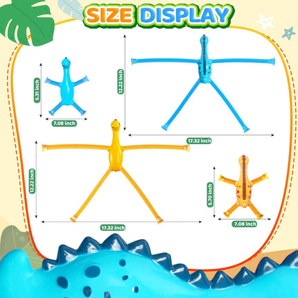 4Pcs Dinosaur Airplane Travel Toys – Suction Cup Sensory Fun for Kids & Toddlers