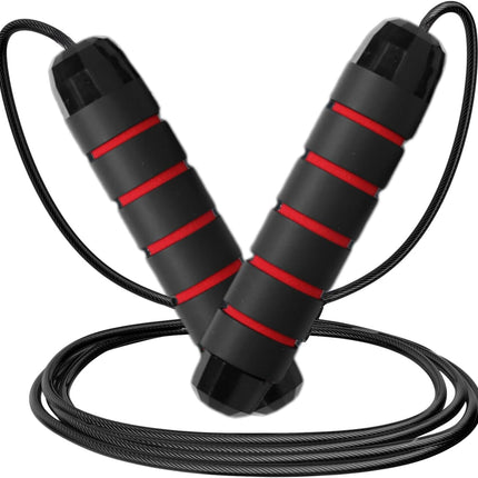 Adjustable Jump Rope for Workout with Foam Handles for Kids and Adults