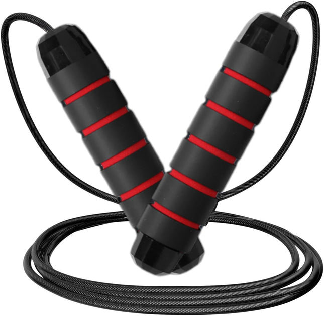 Adjustable Jump Rope for Workout with Foam Handles for Kids and Adults