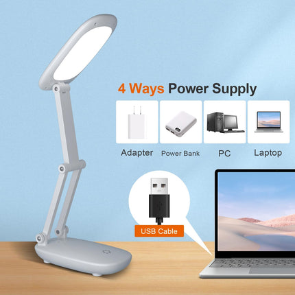 Rechargeable LED Desk Lamp Foldable Portable Light with 3 Brightness Modes