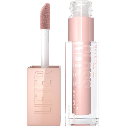 Lifter Gloss Hydrating Lip Gloss with Hyaluronic Acid, Ice Pink Neutral, 0.18oz
