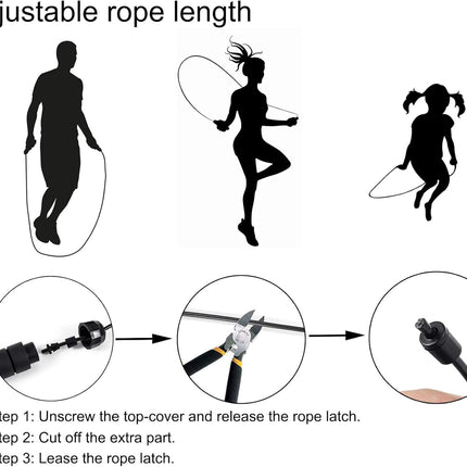 Jump Rope for Exercise – Adjustable, Speed Rope with Bearings, Women & Men