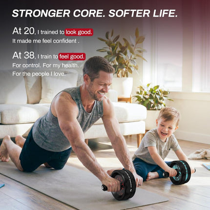 Ab Roller Wheel – Core & Abs Workout Equipment with Knee Pad for Home Gym