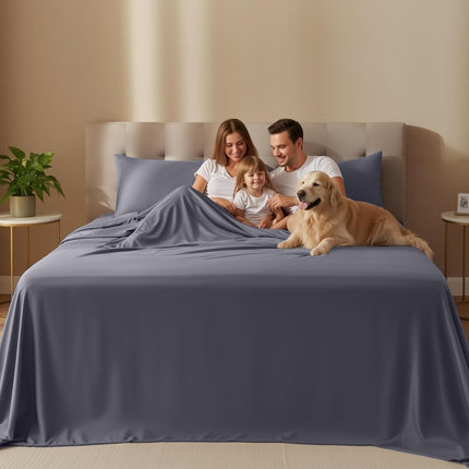 4-Piece Queen Bed Sheets – Microfiber, Includes Fitted, Flat & 2 Pillowcases