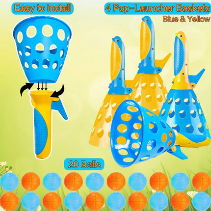 Pop Pass Catch Ball Game Indoor Outdoor Toy for Kids Boys Girls Ages 3+