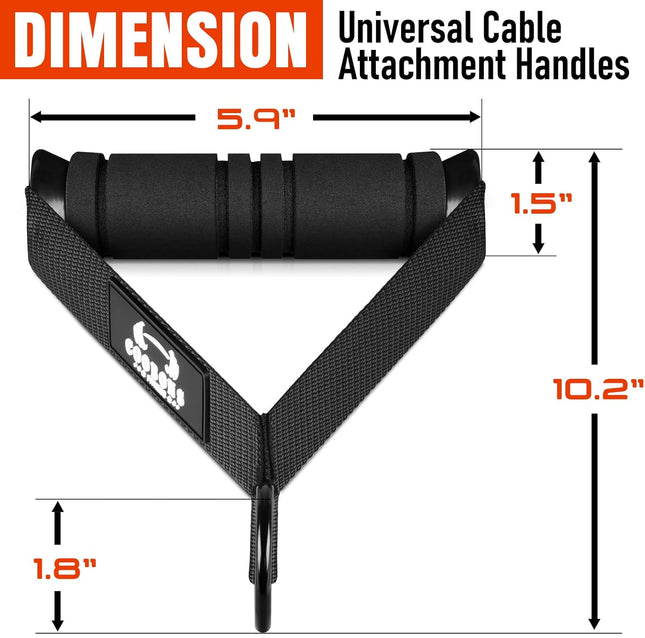 Gym Cable Handles for Resistance Bands – Heavy Duty Workout Accessories