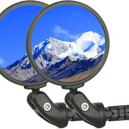 Bicycle Rearview Mirror – HD Glass Convex, Easy Install Bar End Mirror