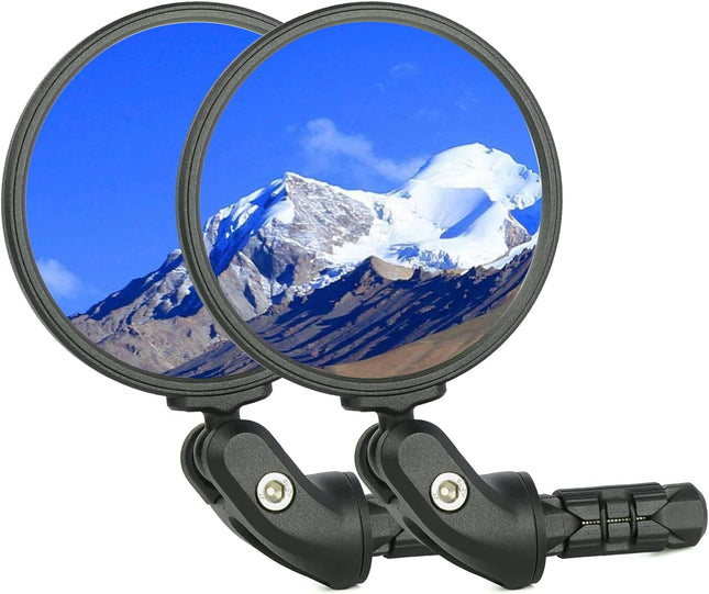 Bicycle Rearview Mirror – HD Glass Convex, Easy Install Bar End Mirror