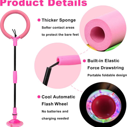 Skip Ball – Foldable Flash Wheel Swing Toy for Kids & Adults, Ages 5–10