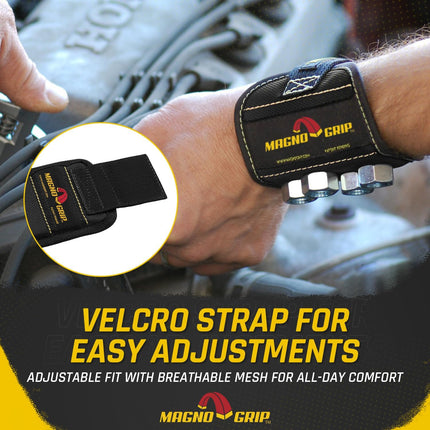 Magnetic Wristband – Strong Magnets, Adjustable Strap for Screws, Nails, Bits